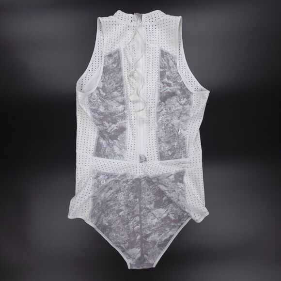 NEW Lululemon Beach Break Paddlesuit Marble Alpine White One Piece Rashguard 10 - Picture 5 of 8